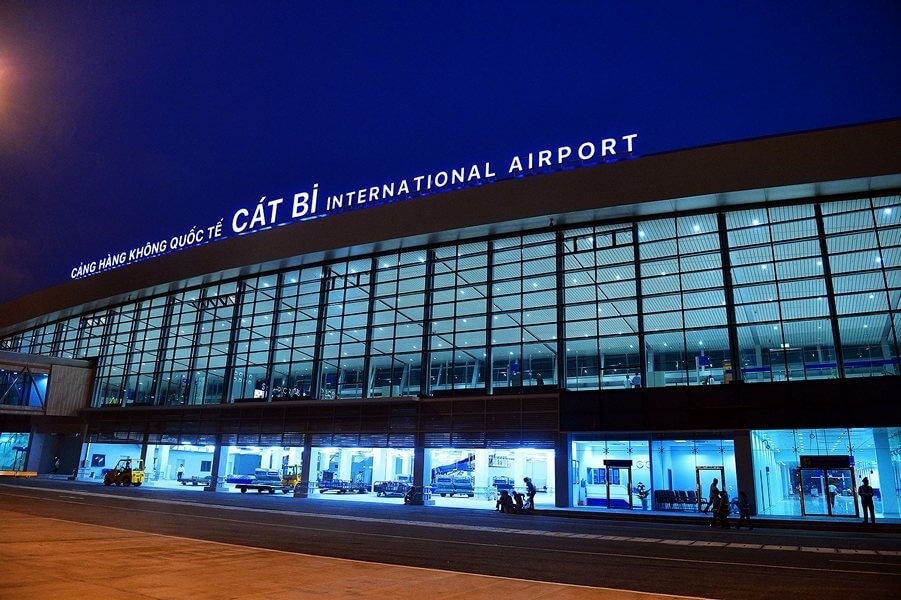 Cat Bi airport in the evening