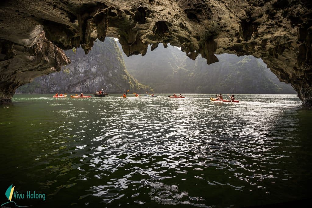 Kayaking in Bright and Dark cave