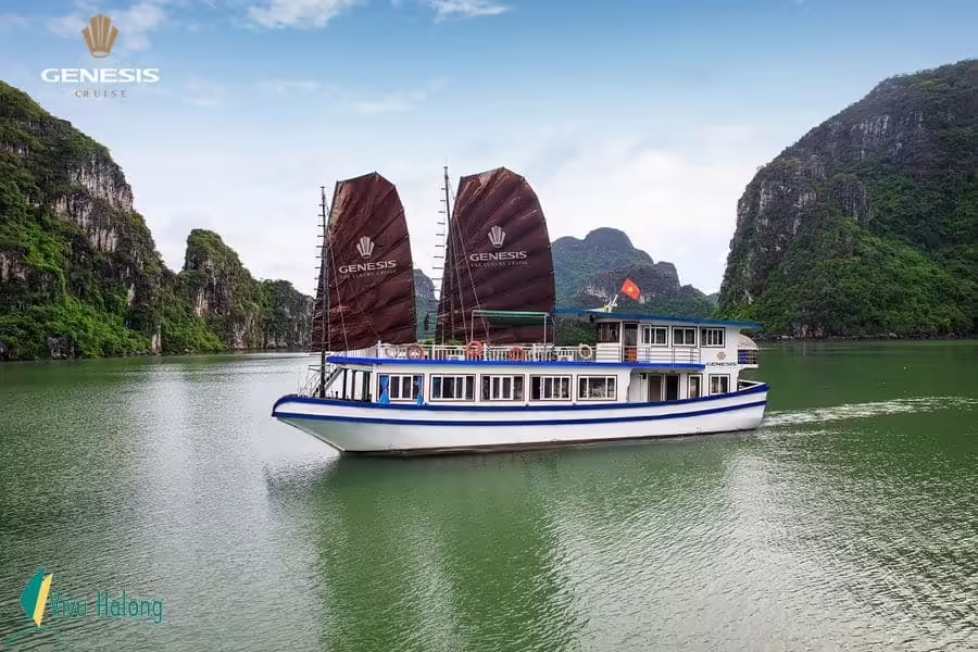 Genesis luxury cruise for one day Halong Bay tour