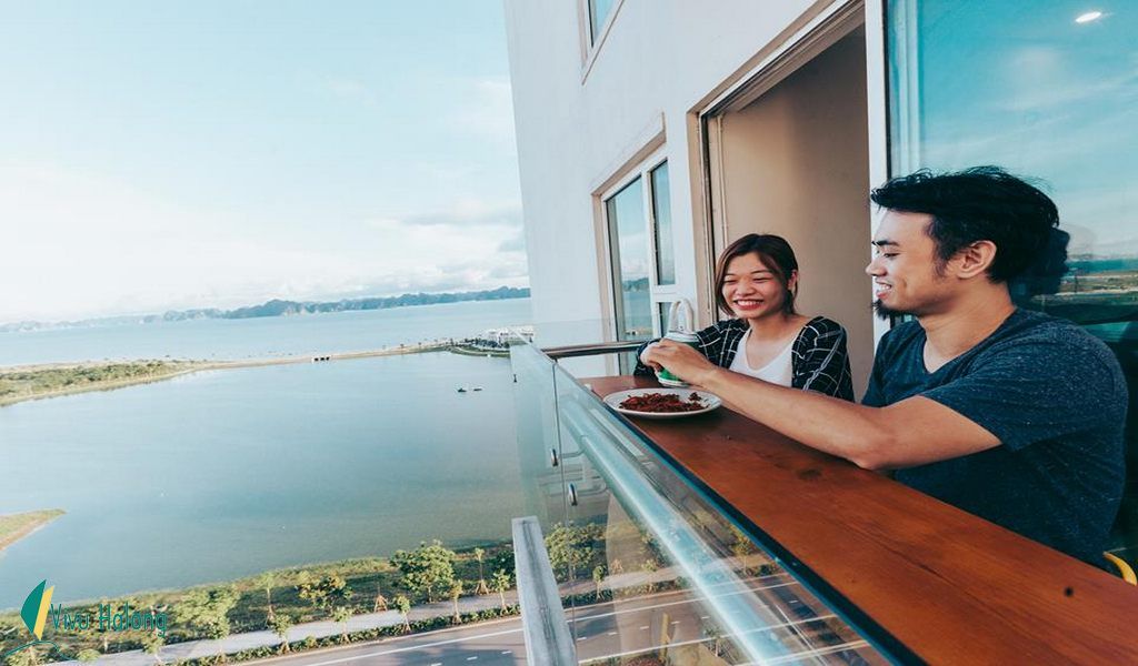 View from an apartment in Halong city 