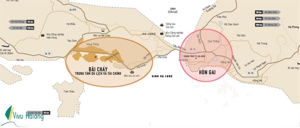 Map of Halong city 