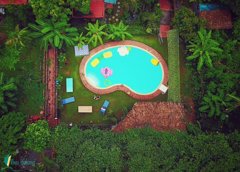 Banana and Rose homestay from above 