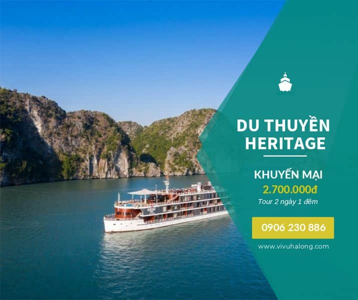 Voucher Du thuyền Heritage Bình Chuẩn