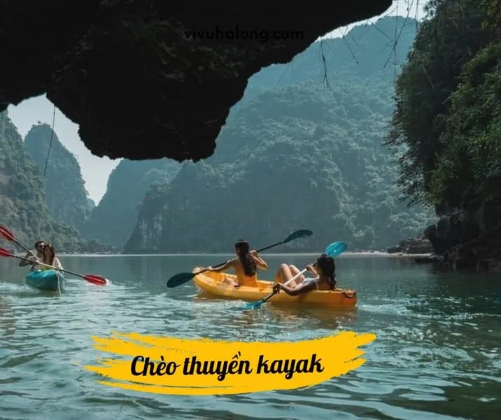 Trải nghiệm chèo thuyền kayak trên Vịnh Lan Hạ
