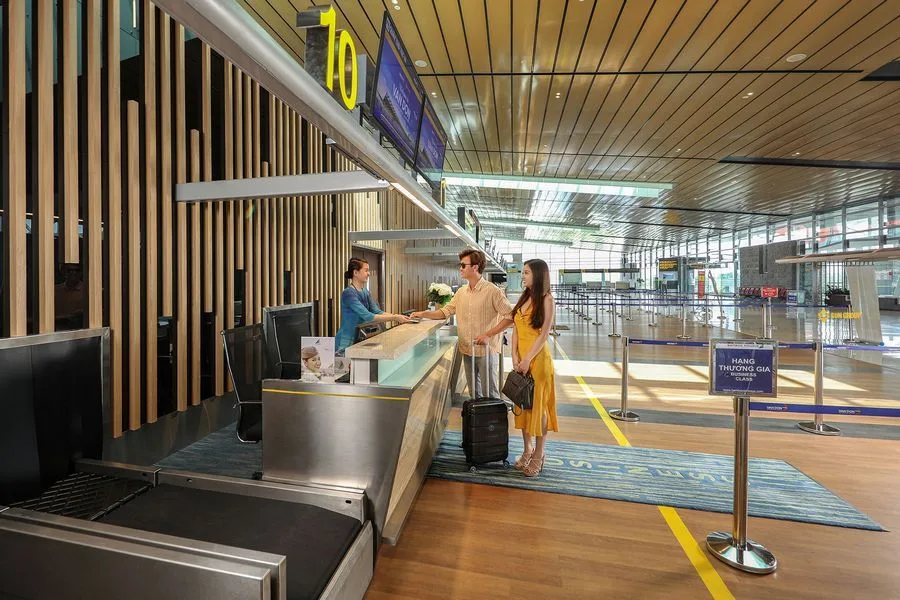 Quầy check-in nhanh tại sân bay Vân Đồn