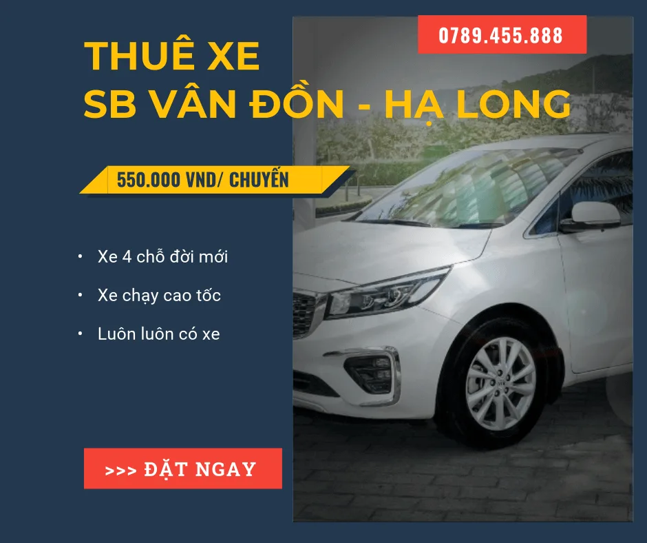 Thuê xe sân bay Vân Đồn đi Hạ Long