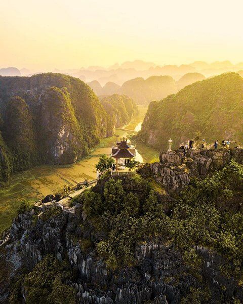 The stunning landscape of Ninh Binh, view from Mua cave