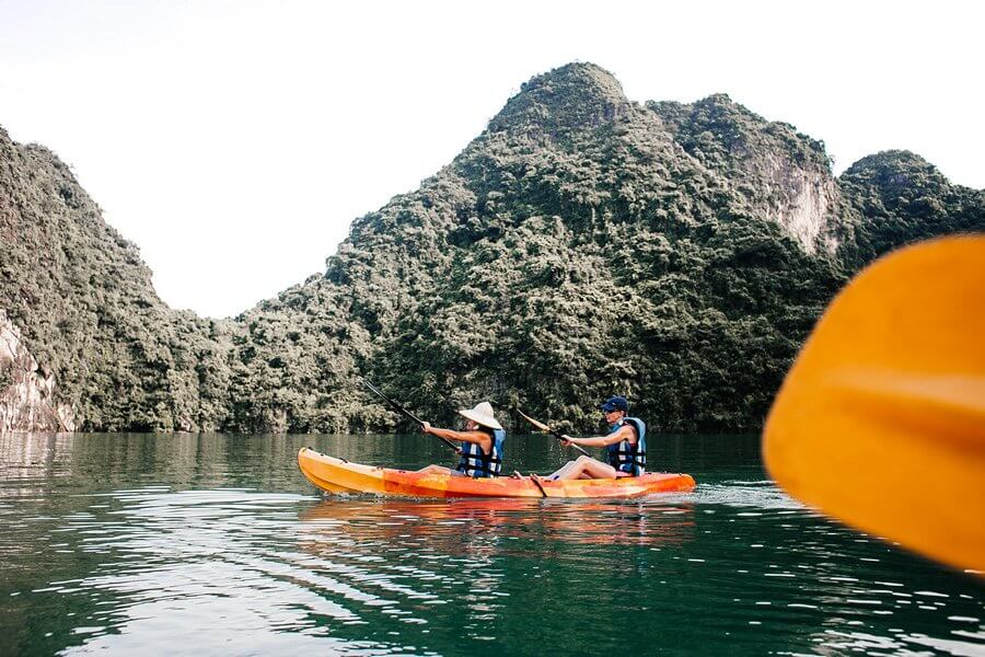 Kayaking on Halong Bay