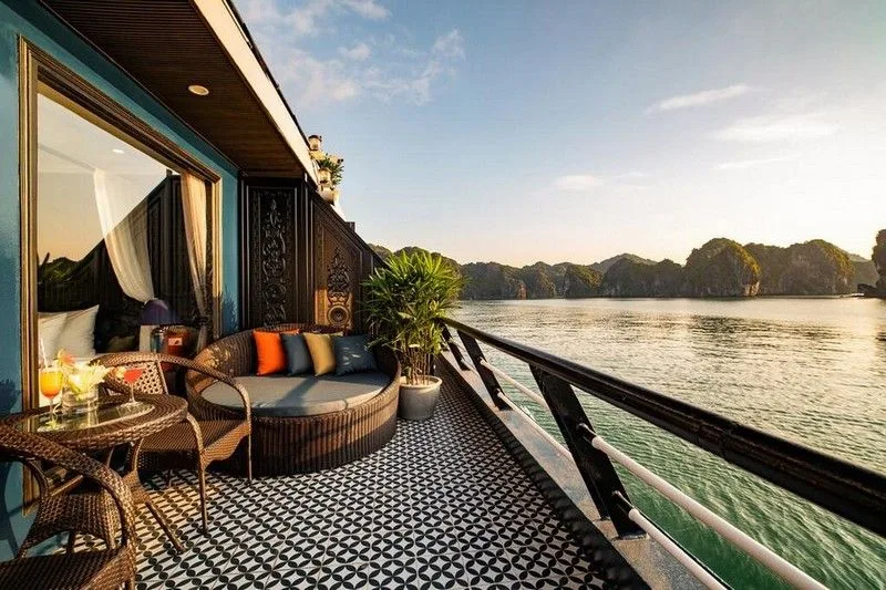 The private terrace of honeymoon suite
