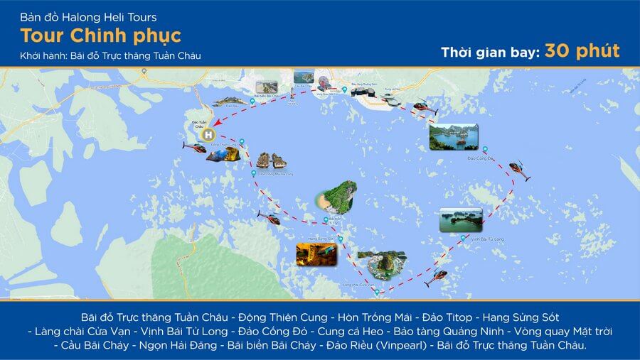 Bản đồ tuyến bay chinh phục 