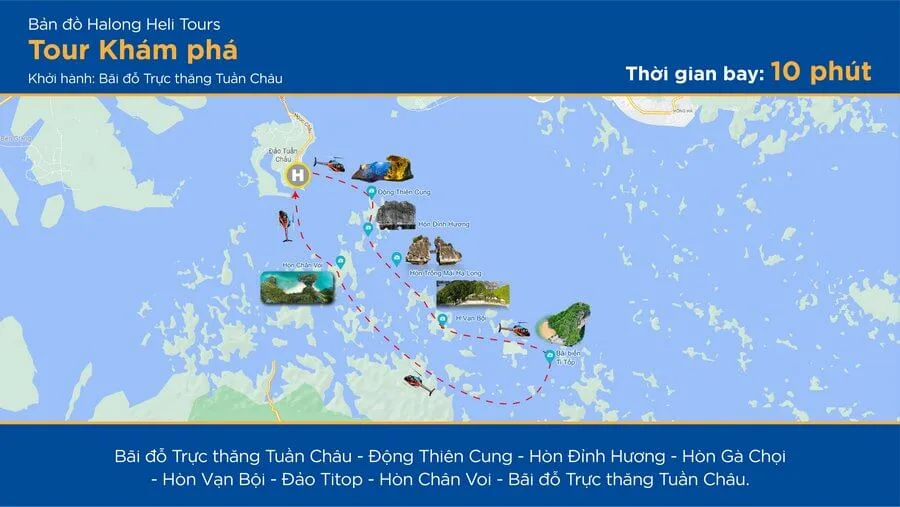 Bản đồ tuyến bay khám phá