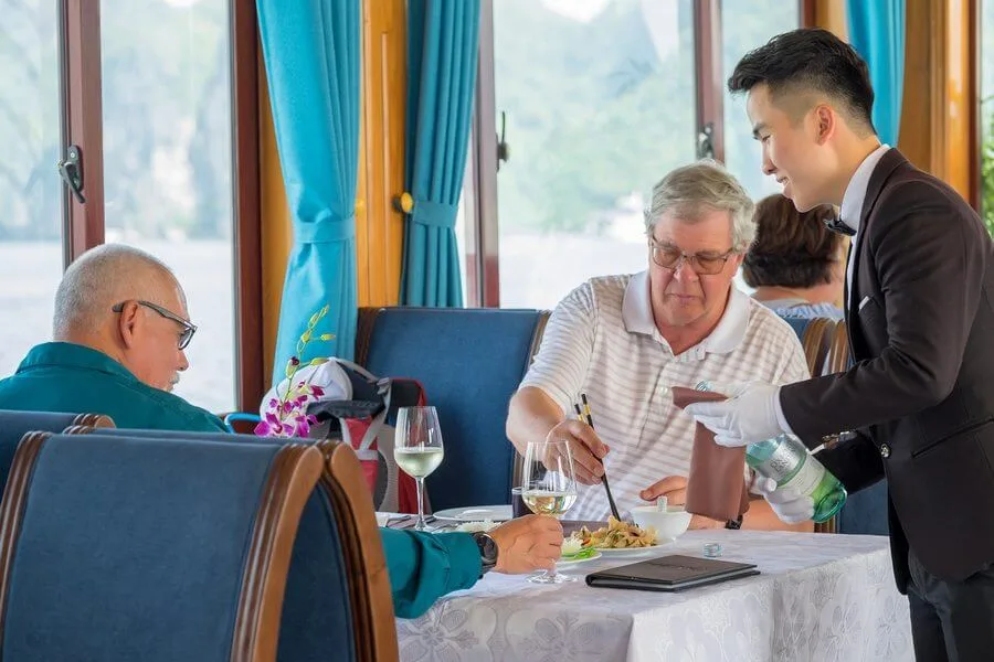 Lunch serving on Wonder Bay
