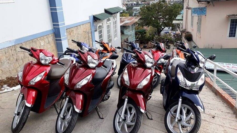 "Renting motorbikes in Ha Long.