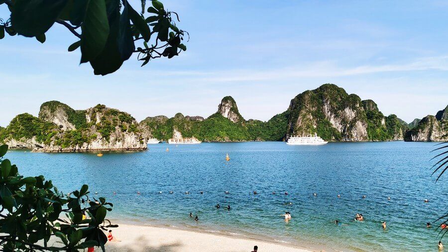 Titop Beach is one of the most beautiful beaches in Halong Bay