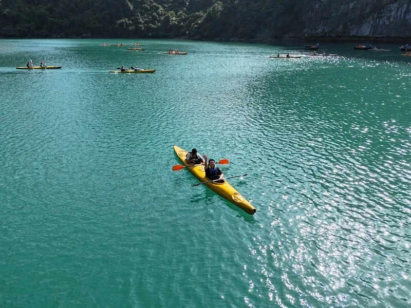 Kayaking in Light cave and Dark cave