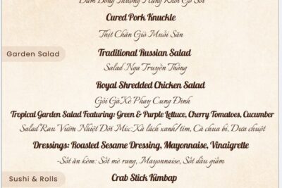 Dragon Luxury Cruise Buffet Menu (1)