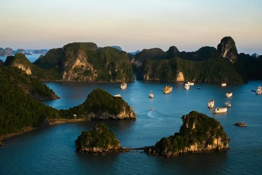 Stunning Sunset Halong Bay.