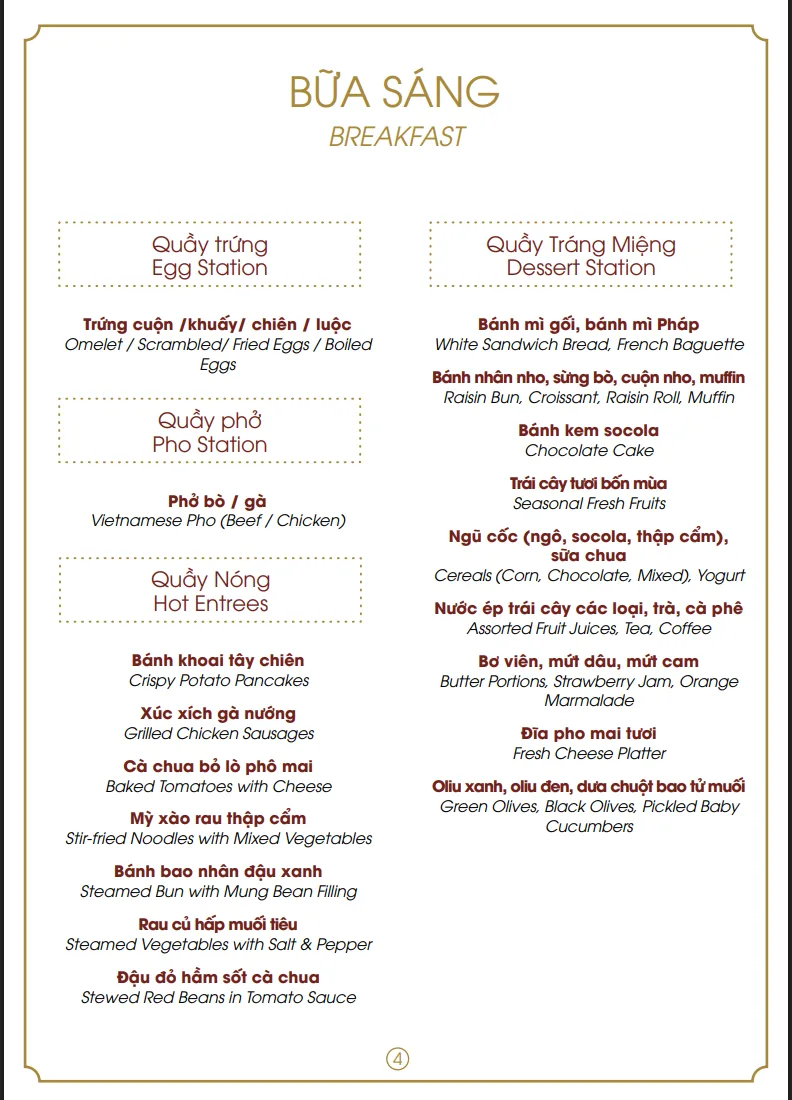 Thực đơn sáng Halal của Mon Cheri và Peony